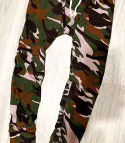Fitted Joggers- Camo with Violet