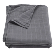 Muslin Swaddle Blanket- Dark Grey