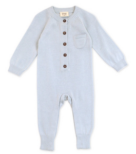 Knit Coveralls- Sky Blue