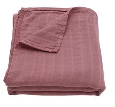 Muslin Swaddle Blanket- Mauve
