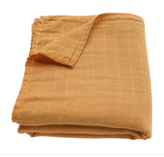 Muslin Swaddle Blanket- Orchre