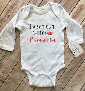Sweetest Little Pumpkin Long Sleeve Bodysuit