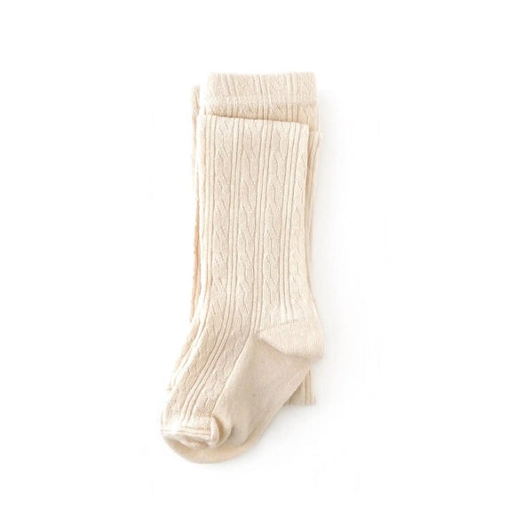 Little Stocking Co. Vanilla Cable Knit Tights