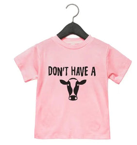 Don’t Have A Cow Graphic Tee- Pink