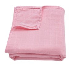 Muslin Swaddle Blanket- Pink